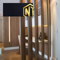 Xưởng Nội Thất Ngọc Thịnh - Vách ngăn phòng khách bằng gỗ công nghiệp